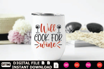 Will Cook For Wine SVG Shahin alam 