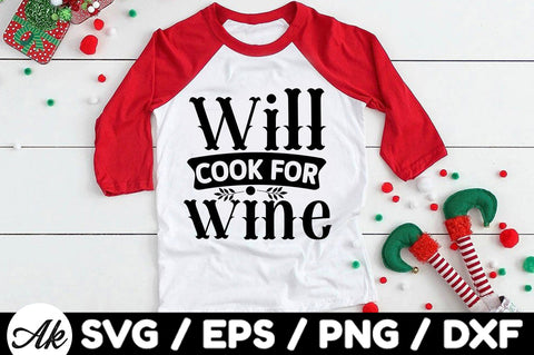 Will cook for wine svg SVG akazaddesign 