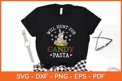 Will Hunt For Candy Pasta Bunny Easter Day Svg Png Dxf Digital Cutting File SVG Helal 