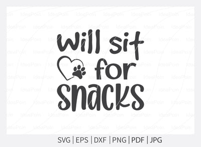 Will sit for snacks Svg, Dogs SVG, Will sit for snacks Png, Dog Bandana SVG , Dog Life svg, Dog Bandana Designs, Dog Mom svg, Dog png, Dog SVG Dinvect 