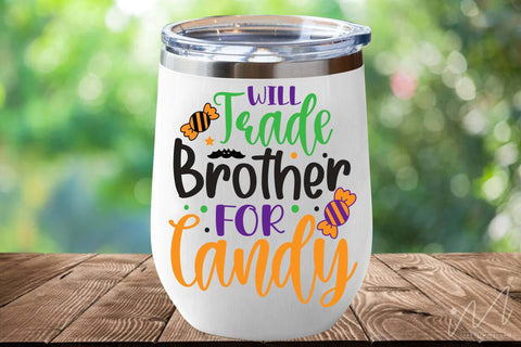 will trade brother for candy svg, Gift for brother t shirt svg, Halloween gift shirt, Halloween candy t shirt svg,Halloween cut files SVG Isabella Machell 