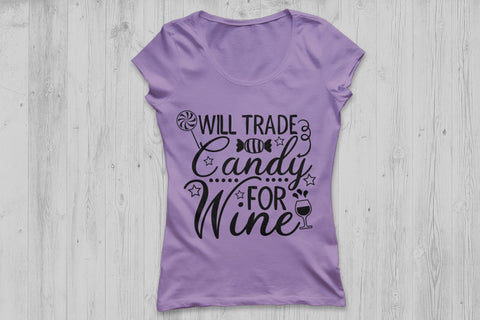 Will Trade Candy For Wine| Halloween SVG Cutting Files SVG CosmosFineArt 