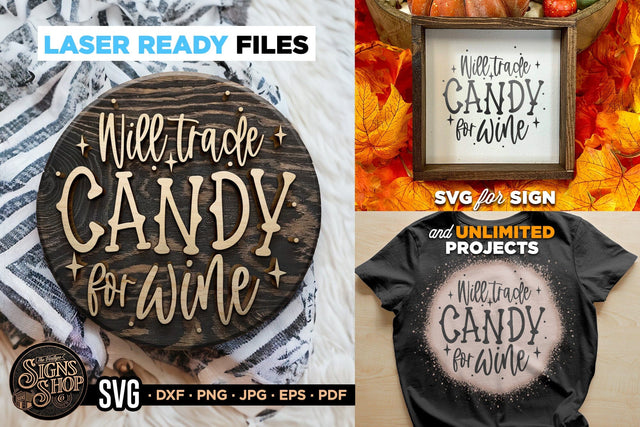 Will trade Candy | Halloween SVG Sign SVG The Vintage Signs Shop 