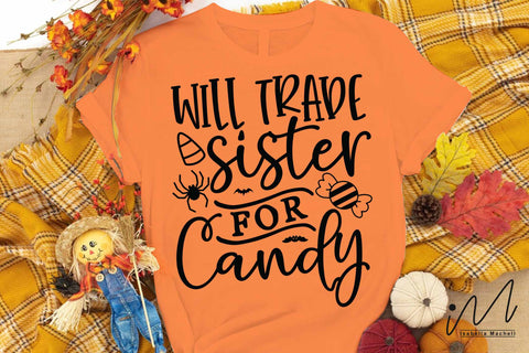 Will trade sister for candy svg, Sanderson sisters svg, Halloween svg, Funny Halloween T-shirt svg, Halloween Day T-shirt, Happy Halloween svg, Batty Svg, Pumpkin svg, Holiday Cricut SVG Isabella Machell 