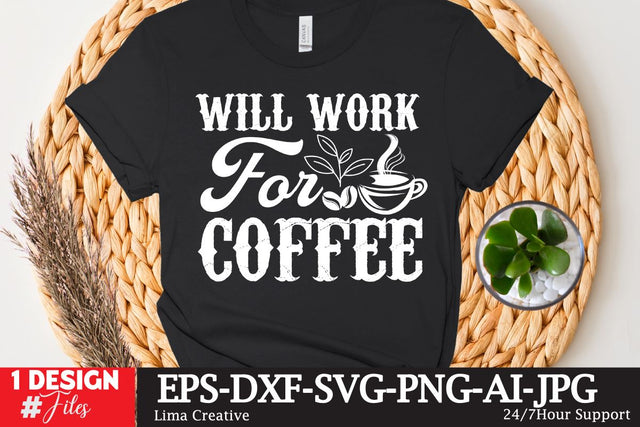 Will Work For Coffee SVG Cute File SVG Insomnia Std 