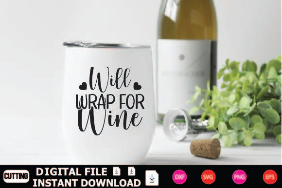 Will Wrap For Wine SVG Shahin alam 