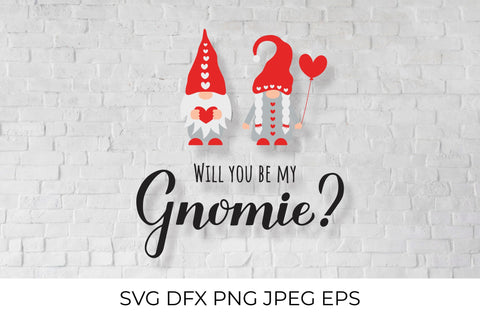 Will you be my gnomie. Couple of gnomes SVG LaBelezoka 
