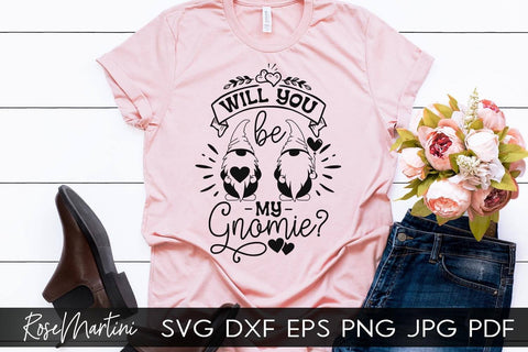 Will You Be My Gnomie SVG file for cutting machines Cricut Silhouette SVG PNG Valentine's Day Gnome SVG SVG RoseMartiniDesigns 
