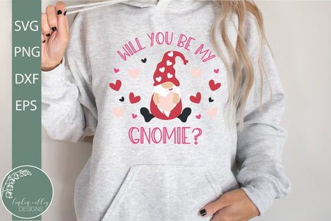 Will You Be My Gnomie SVG-Valentine Gnome SVG SVG Linden Valley Designs 