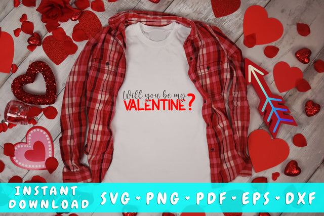 Will You Be My Valentine SVG, Valentine's Day SVG SVG HappyDesignStudio 