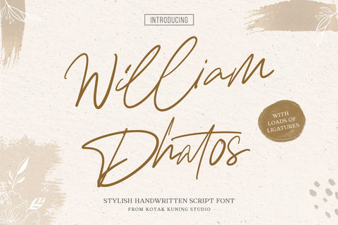 William Dhatos - Signature Font Font Kotak Kuning Studio 