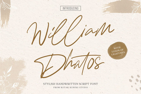 William Dhatos - Signature Font Font Kotak Kuning Studio 