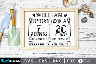 William monday 12 08 7pounds SVG Design SVG Regulrcrative 