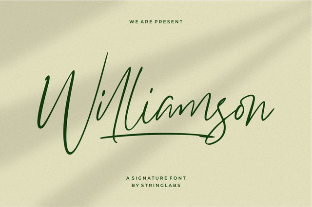 Williamson - Luxury Signature Font Font StringLabs 