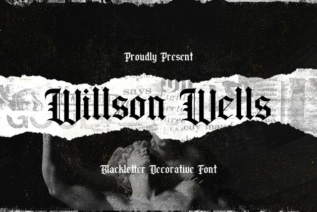 Wilson Wells - Blackletter Decorative Font Font StringLabs 