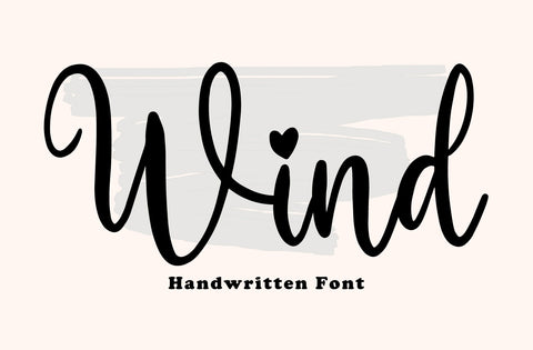 Wind - handwritten font Font Yuby 