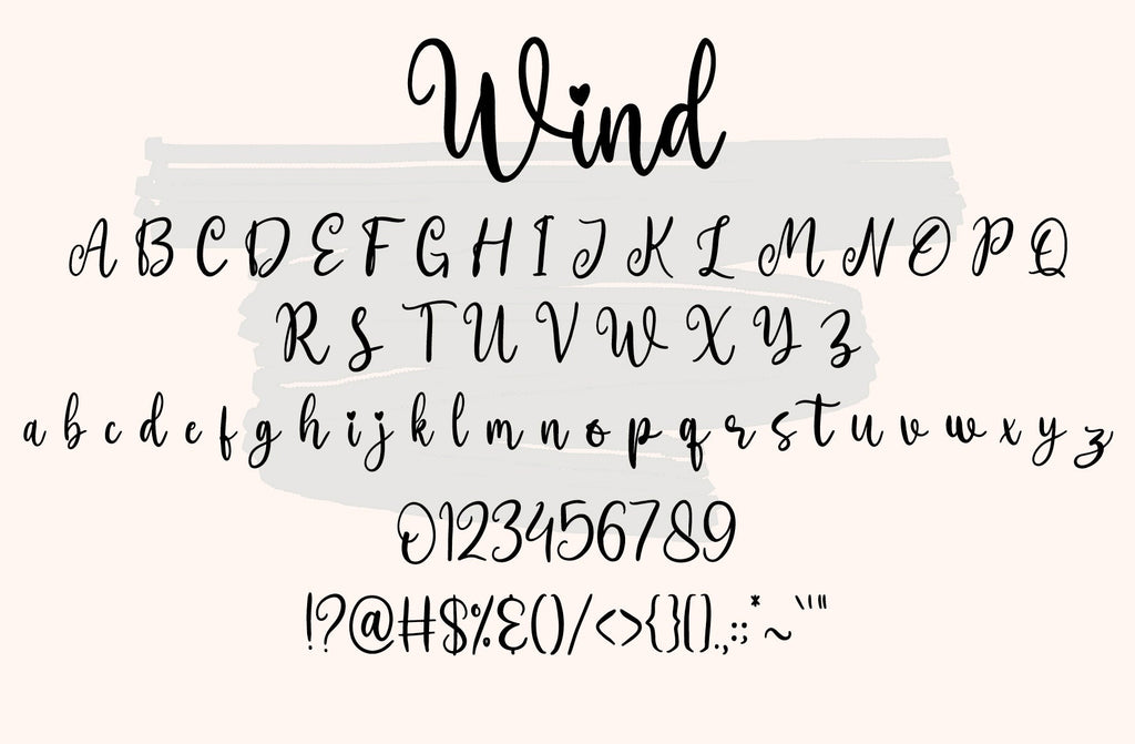 Wind - cute handwritten font - So Fontsy