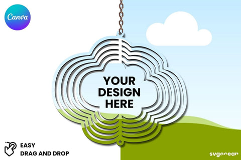 Wind Spinner Canva Mockups | Editable | Easy to use Mock Up Photo SvgOcean 