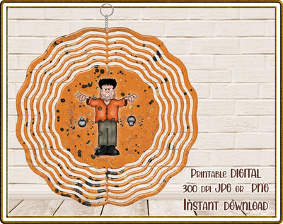 Wind Spinner | Fall | Halloween | Monster | PNG JPG | Digital Download Sublimation Designs by Rae 