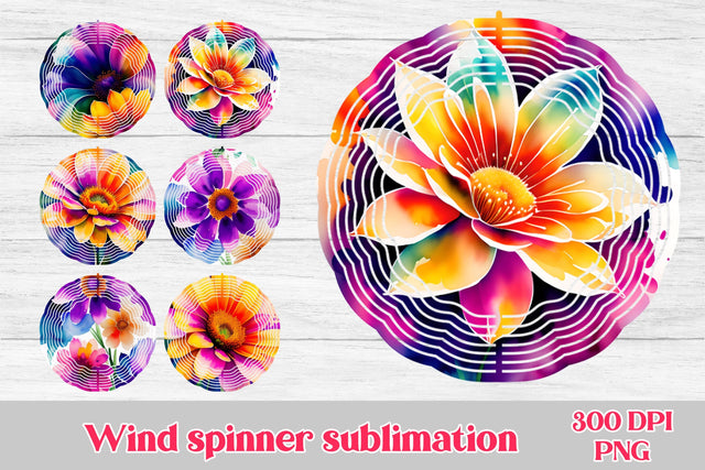 Wind spinner sublimation | Flower wind spinner Sublimation Svetana Studio 
