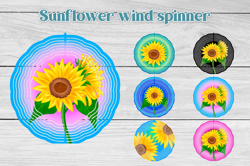 Wind spinner sublimation | Sunflower sublimation - So Fontsy