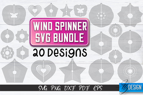 Wind Spinner SVG Bundle | Funny Wind Spinner SVG Fly Design 