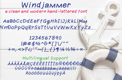 Windjammer Hand Lettered Sans Serif Font | Casual Font | Hand Lettered | Font for Crafting Font Maple & Olive Designs 