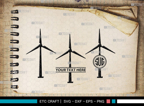 Windmill Electric Monogram, Windmill Electric Silhouette, Windmill Electric SVG, Windmill Svg, Old Windmill Svg, Farmhouse Windmill Svg, Electric Pole Svg, SB00481 SVG ETC Craft 