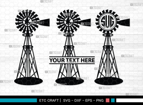 Windmill Electric Monogram, Windmill Electric Silhouette, Windmill Electric SVG, Windmill Svg, Old Windmill Svg, Farmhouse Windmill Svg, Electric Pole Svg, SB00481 SVG ETC Craft 