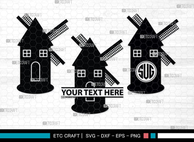 Windmill Electric Monogram, Windmill Electric Silhouette, Windmill Electric SVG, Windmill Svg, Old Windmill Svg, Farmhouse Windmill Svg, Electric Pole Svg, SB00481 SVG ETC Craft 