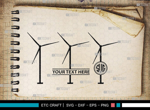 Windmill Electric Monogram, Windmill Electric Silhouette, Windmill Electric SVG, Windmill Svg, Old Windmill Svg, Farmhouse Windmill Svg, Electric Pole Svg, SB00481 SVG ETC Craft 