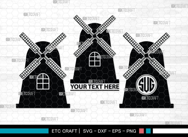 Windmill Electric Monogram, Windmill Electric Silhouette, Windmill Electric SVG, Windmill Svg, Old Windmill Svg, Farmhouse Windmill Svg, Electric Pole Svg, SB00481 SVG ETC Craft 