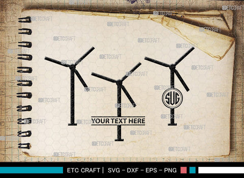 Windmill Electric Monogram, Windmill Electric Silhouette, Windmill Electric SVG, Windmill Svg, Old Windmill Svg, Farmhouse Windmill Svg, Electric Pole Svg, SB00481 SVG ETC Craft 