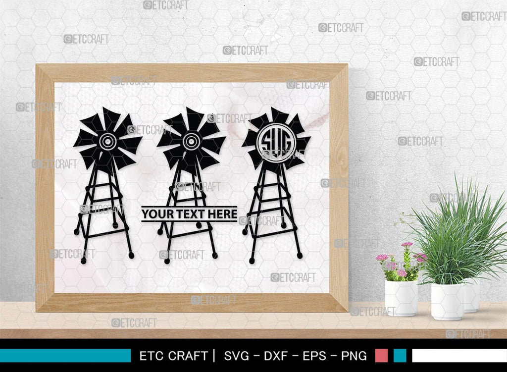 Windmill Electric Monogram, Windmill Electric Silhouette, Windmill ...