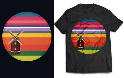 Windmill T-Shirt Design SVG naemmiah021 