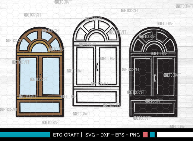 Window Clipart SVG, Church Windows Svg, Gothic Windows Svg, Casement Svg, Windows Frame Svg, Window Clipart SVG ETC Craft 