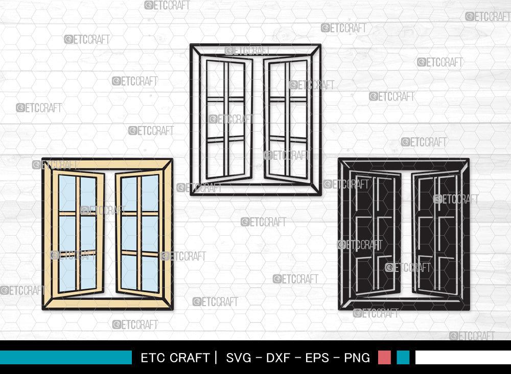 Window Clipart SVG, Church Windows Svg, Gothic Windows Svg, Casement ...