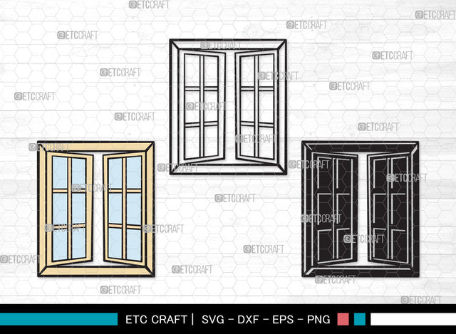 Window Clipart SVG, Church Windows Svg, Gothic Windows Svg, Casement Svg, Windows Frame Svg, Window Clipart SVG ETC Craft 