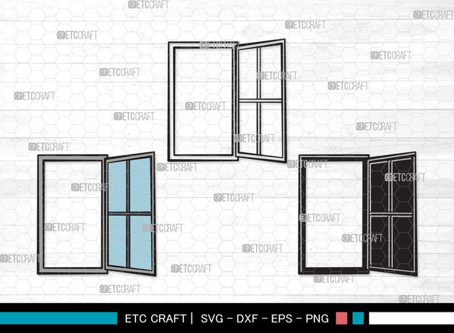 Window Clipart SVG, Church Windows Svg, Gothic Windows Svg, Casement Svg, Windows Frame Svg, Window Clipart SVG ETC Craft 