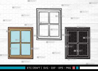 Window Clipart SVG, Church Windows Svg, Gothic Windows Svg, Casement Svg, Windows Frame Svg, Window Clipart SVG ETC Craft 