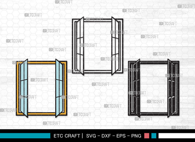 Window Clipart SVG, Church Windows Svg, Gothic Windows Svg, Casement Svg, Windows Frame Svg, Window Clipart SVG ETC Craft 
