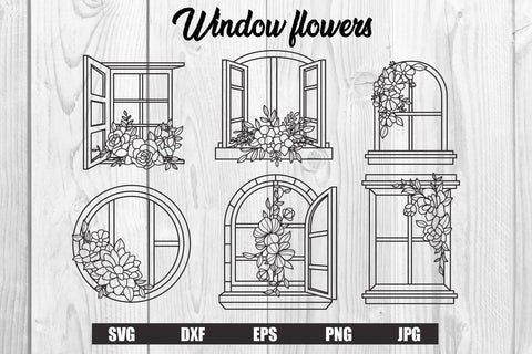 Window flowers floral svg bunldle SVG dadan_pm 