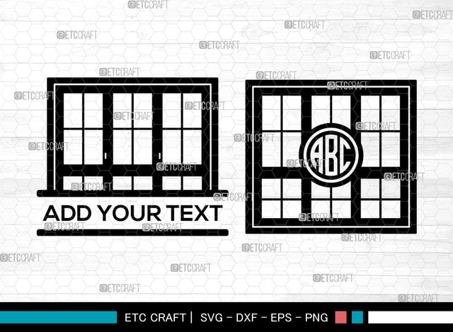 Window Monogram SVG, Casement Svg, Windows Frame Svg, Gothic Windows Svg, Circle Monogram Svg SVG ETC Craft 