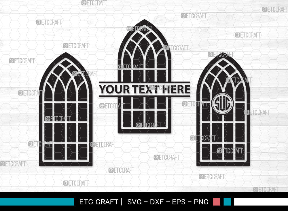 Window Clipart SVG, Church Windows Svg, Gothic Windows Svg, Casement ...