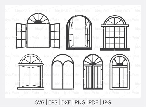 Windows Bundle Svg, Windows svg, Window Frame Png, Casement svg, Window File For Cricut, Windows Vector, Windows Clipart, Windows Silhouette SVG Dinvect 