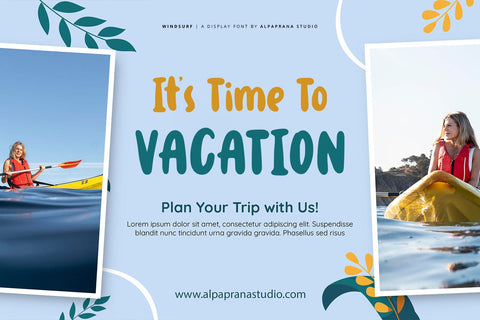 Windsurf - Playful Display Font Font Alpaprana Studio 