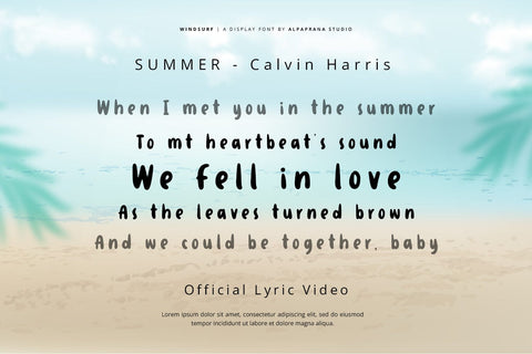 Windsurf - Playful Display Font Font Alpaprana Studio 