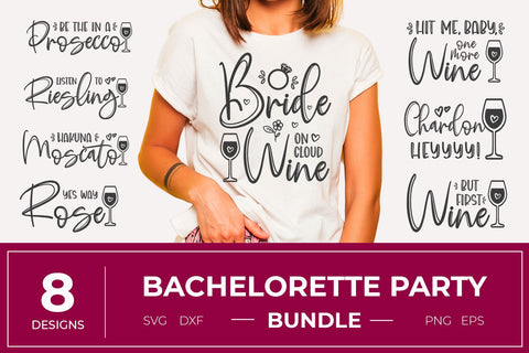 Wine bacheloretty party shirt svg, Funny bacheloretty party bundle SVG KMarinaDesign 