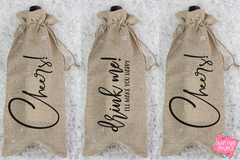 Wine Bag Quotes Bundle, Wine Gift Bag Svg, Wine Svg Designs, Wine Svg Bundle SVG Craft Pixel Perfect 