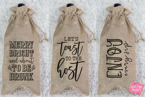 Wine Bag Quotes Bundle, Wine Gift Bag Svg, Wine Svg Designs, Wine Svg Bundle SVG Craft Pixel Perfect 